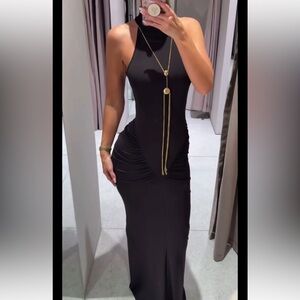 Zara CHAIN HALTER DRESS